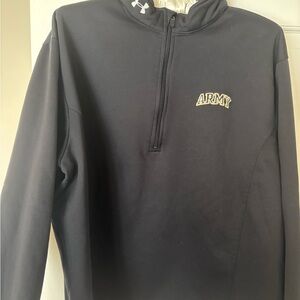 Under Armour Black Quarter Zip with Army Logo